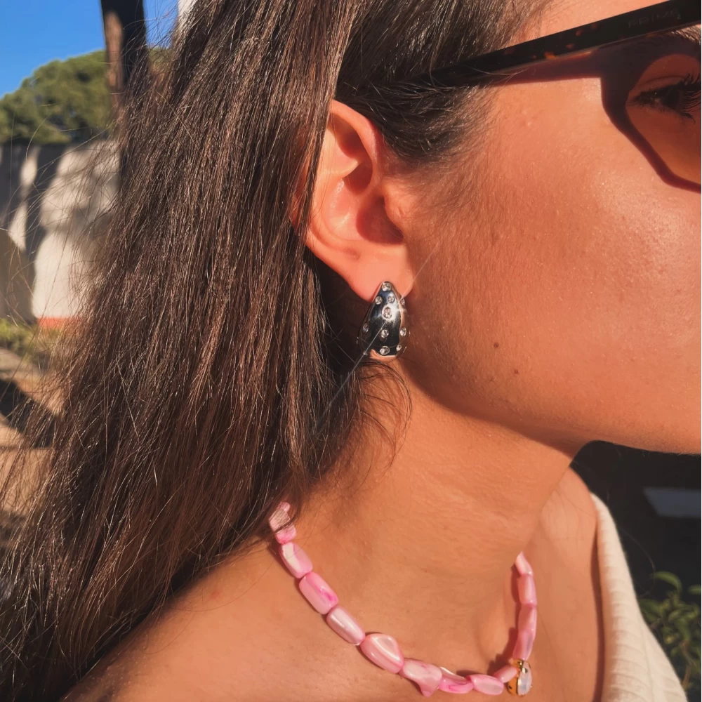 Drop earrings 'Kiki' with zircons