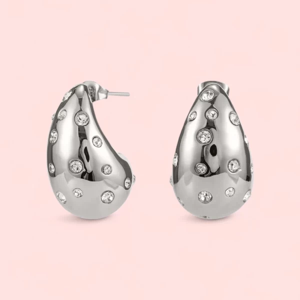 Drop earrings 'Kiki' with zircons