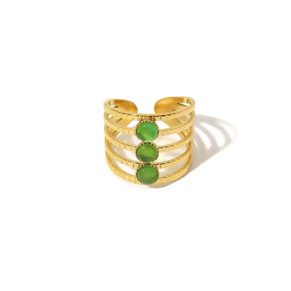 Triple Green Ring.