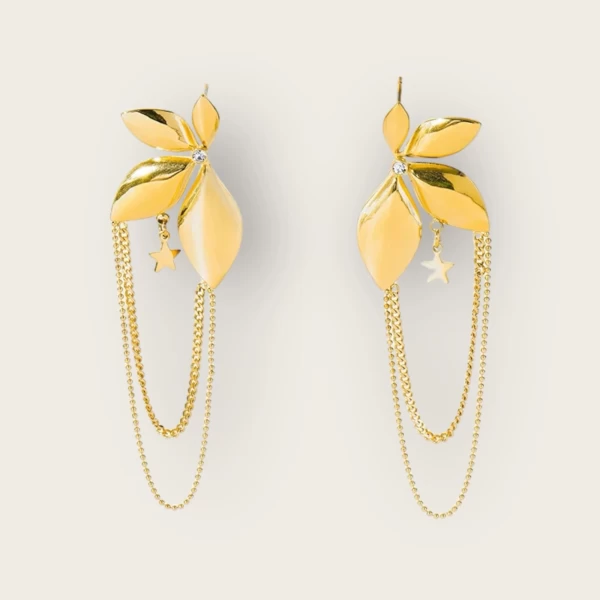 Asymmetric Flower Earrings